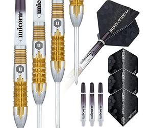 Unicorn Juego de Dardos Pro-Tech Style 1 | 90% tungsteno barriles y Puntos de Voluta, Punta de Acero, 22 g