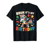 Unicorn Master Builder Blocks Bricks Bruh Es mi cumpleaños Camiseta