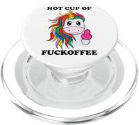 Unicorn Middle Finger Hot Cup of Fuckoffee Unicorn Coffee PopSockets PopGrip para MagSafe