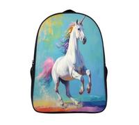 Unicorn Mochila Infantil 3D, Estuche Escolar Y Bolsa Mochilas Escolares Para Niñas Y Niños Material Escolar Vuelta Al Cole De 40x28x16cm