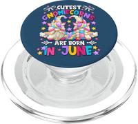 Unicorn Mom & Dad Birthday Gnomes For Girls Who Born In June PopSockets PopGrip para MagSafe