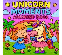 Unicorn Moments Coloring Book: 50 Cute, Magical, and Cozy Unicorn Moments to Color - Fun for Kids of All Ages