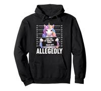 Unicorn Mugshot I Only Use My Magic for Chaos Supuestamente Sudadera con Capucha
