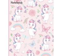 Unicorn Notebook | Wide Rule Notebook | 7.5 x 9.25, 120 pages | For kids, teens and adults