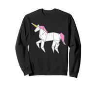 Unicorn Origami Paper Plegable Origami Squad Unicorn Lover Sudadera