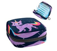 Unicorn Period Pouch portátil, bolsa de almacenamiento de tampones para servilletas sanitarias, Varios colores, 4.7x6.6x6.6 in/12x17x17 cm