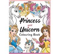 Unicorn & Princess Coloring book: Unicorn and princess coloring book for girls ages 4-8