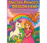 Unicorn Princess & Dragon Land: A Magical coloring adventure for creative kids ages 6-12