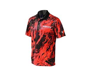 Unicorn Pro-Tech Camo Camiseta de Dardos, Rojo, L Unisex Adulto