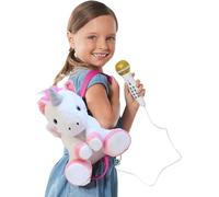 Unicorn Queen Sing-Along - Mochila de karaoke inalámbrica para niños con micrófono y altavoz Bluetooth