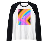 Unicorn Rainbow Aesthetic Nostalgic Aura 80s Inspired VTG Camiseta Manga Raglan