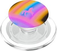 Unicorn Rainbow Aesthetic Nostalgic Aura 80s Inspired VTG PopSockets PopGrip para MagSafe