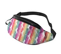 Unicorn Rainbow Stripes Fanny Pack Sport Casual Riñonera para Mujeres Hombres de Moda
