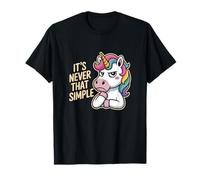 Unicorn Sarcastic It's Never That Simple Funny Overthinkers Camiseta