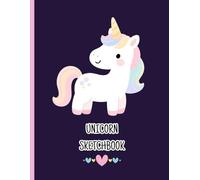 Unicorn Sketchbook for Kids and Teens - Cute Kawaii Unicorn Drawing Book with 119 Blank Pages: Fun Sketch Book with Corner Guides and Small Unicorn Illustrations for Creative Drawing