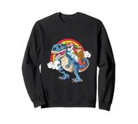 Unicorn & Sloth Riding T-Rex Cool Dinosaur, Hombres, Mujeres, Niños Sudadera