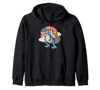 Unicorn & Sloth Riding T-Rex Cool Dinosaur, Hombres, Mujeres, Niños Sudadera con Capucha