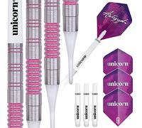 Unicorn Autograph 80% Tungsten Soft Tip Dardos, Mujer, Blanco, 19 g