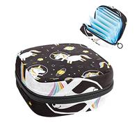 Unicorn Space cosmonaut - Bolsa de almacenamiento portátil para servilletas sanitarias, Varios colores, 4.7x6.6x6.6 in/12x17x17 cm