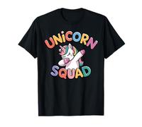 Unicorn Squad Dabbing Funny Birthday Colorful Family Party Camiseta