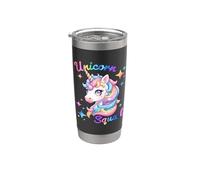 Unicorn Squad Rainbow Magical Fantasy Vaso térmico de acero inoxidable de doble pared