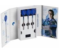 Unicorn Steel Tip - Juego de Dardos Profesionales | Gary 'The Flying Scotsman' Anderson Phase 3 World Champion | Barriles de tungsteno 90% Natural con Detalles Azules | 21 g