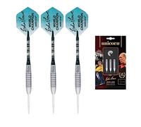 Unicorn Steel Tip - Juego de Dardos Profesionales | John Lowe World Champion Ambassador | Barriles de tungsteno 90% Natural | 25 g