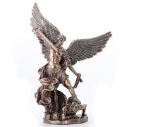 Unicorn Studios St. Michael pie más Demon con espada religiosa Escultura 7 7/8 "de alto