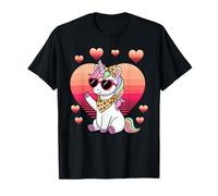 Unicorn Sunglasses Valentines Day Camiseta