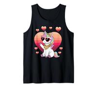 Unicorn Sunglasses Valentines Day Camiseta sin Mangas
