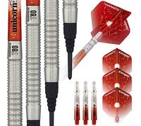 Unicorn Unisex's Striker 80% Tungsteno Soft Tip Dardos, Rojo, 19 g
