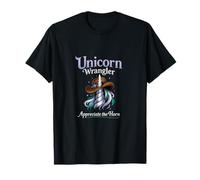Unicorn Wrangler Apreciate The Horn Equestrian Graphic Camiseta