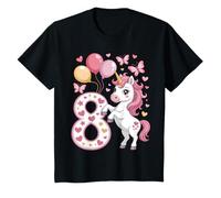 Unicornio 8º cumpleaños niña Edad 8 Caballo I Am 8 años niños Camiseta