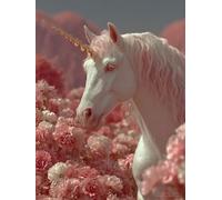 Unicornio Animal Rosa Diamond Painting Adultos Kits, 5D Taladro Redondo Diamantes Painting Niños Pintura, Diamant Art Bordado Punto de Cruz Cuadros, Arte Mosaico For Decoración Pared Del 70x90cm hJ865