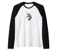 Unicornio Arco Iris tolerancia Libertad Amor LBGTQ+ CSD Caballo Camiseta Manga Raglan