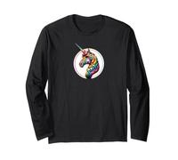 Unicornio Arco Iris tolerancia Libertad Amor LBGTQ+ CSD Caballo Manga Larga
