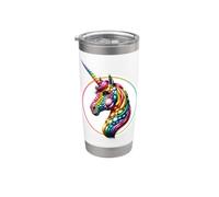 unicornio arco iris tolerancia libertad amor LBGTQ+ CSD caballo Vaso térmico de acero inoxidable de doble pared