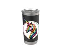 unicornio arco iris tolerancia libertad amor LBGTQ+ CSD caballo Vaso térmico de acero inoxidable de doble pared
