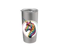 unicornio arco iris tolerancia libertad amor LBGTQ+ CSD caballo Vaso térmico de acero inoxidable de doble pared