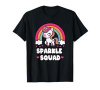 Unicornio Arcoiris Kawaii Sparkle Squad Magia Camiseta