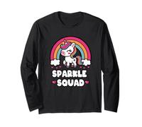 Unicornio Arcoiris Kawaii Sparkle Squad Magia Manga Larga