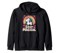 Unicornio Arcoiris Kawaii Stay Magical Magia Sudadera con Capucha