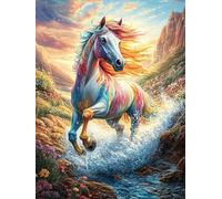 Unicornio arcoíris Puzzle 500 Piezas Papel Adolescentes Pintura al óleo fantástica de Animales Salvajes Actividad Días Libres Actividad Mente Colección Rompecabezas Regalo Creativo 5