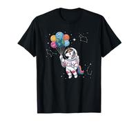 Unicornio Astronauta sosteniendo Globo Planeta Espacio Exterior Camiseta