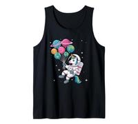 Unicornio Astronauta sosteniendo Globo Planeta Espacio Exterior Camiseta sin Mangas