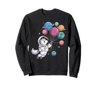 Unicornio Astronauta sosteniendo Globo Planeta Espacio Exterior Sudadera