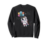 Unicornio Astronauta sosteniendo Globo Planeta Espacio Exterior Sudadera