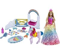 Unicornio Baby Barbie Con Muñeca Princesa 30cm Playset Original Mattel GTG01
