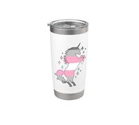 Unicornio Bandera Demigirl Vaso térmico de acero inoxidable de doble pared