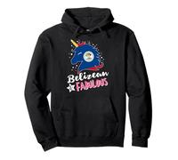 Unicornio beliceño Bandera de Belice Sudadera con Capucha